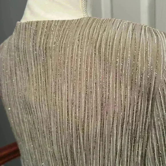 NWT Alex Evenings Shimmering Metallic Jacket with Top Closure Women Petite Small - Picture 7 of 14